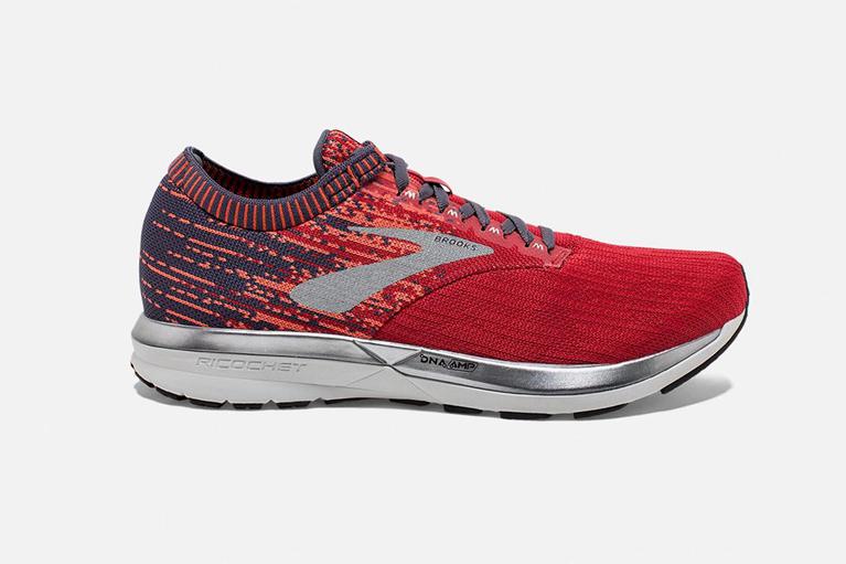 Brooks Mens Ricochet Road Running Shoes - Red (286541-GAI)